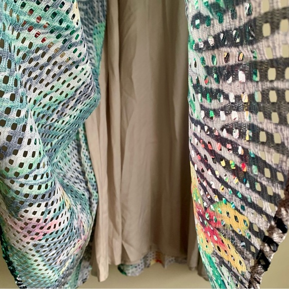 New York and Company 7th Avenue tropical floral & Zebra Print Midi Skirt LG NWT - Picture 7 of 9